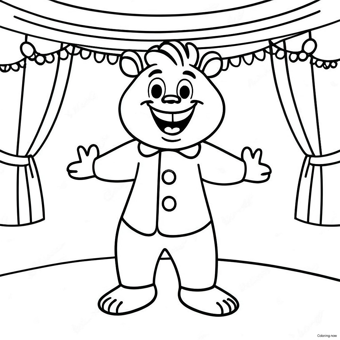 Alvin Singing On Stage Coloring Page 1582 1309