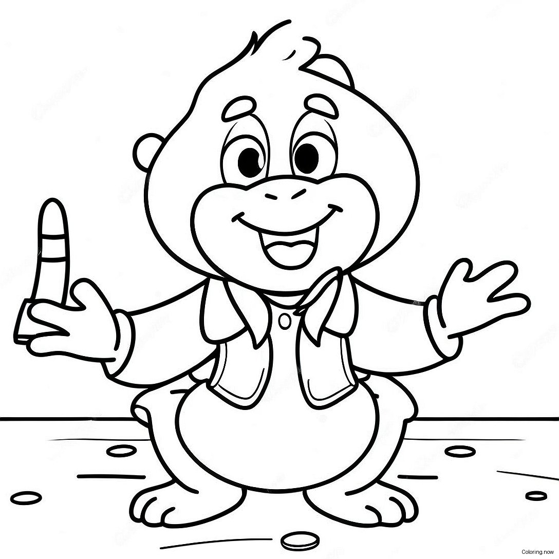 Alvin Singing On Stage Coloring Page 1582 1311