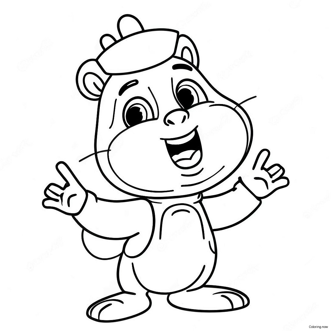 Alvin Singing On Stage Coloring Page 1582 1312