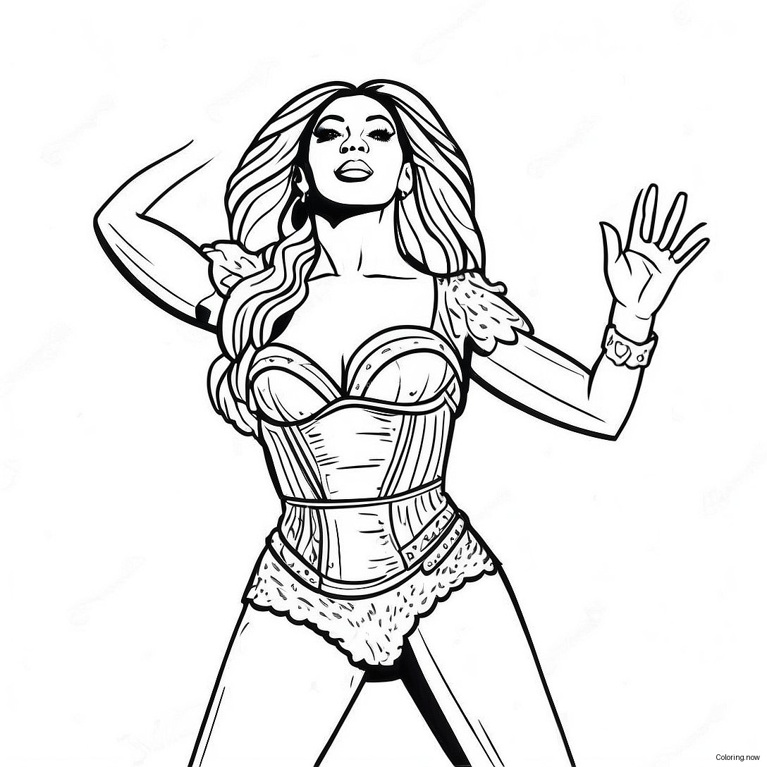 Beyonce Performing On Stage Coloring Page 13057 10565