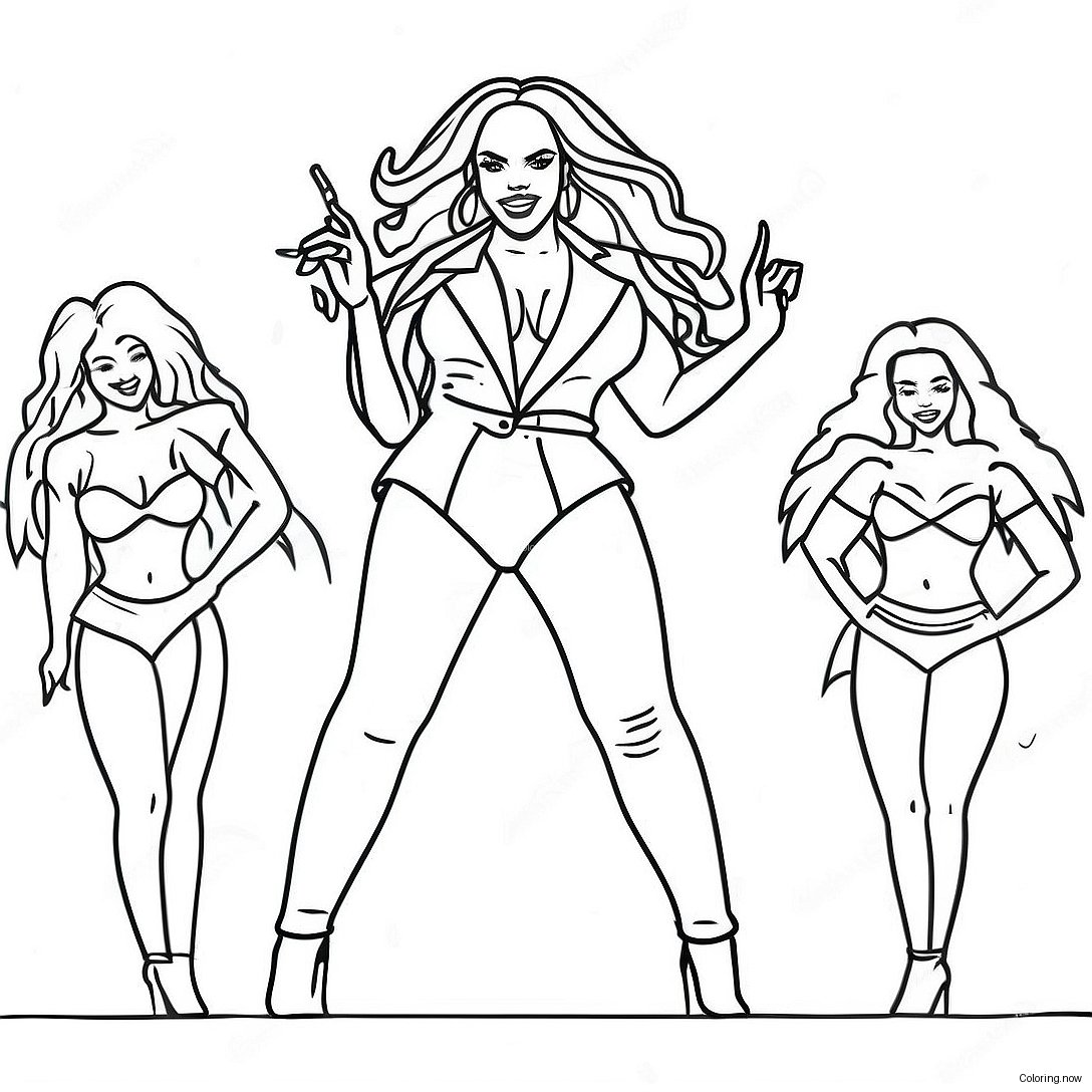 Beyonce Performing On Stage Coloring Page 13057 10567
