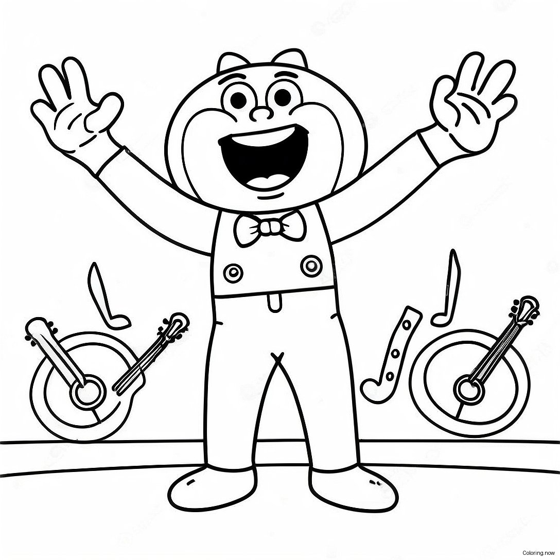 Buster Moon Singing On Stage Coloring Page 2242 1833
