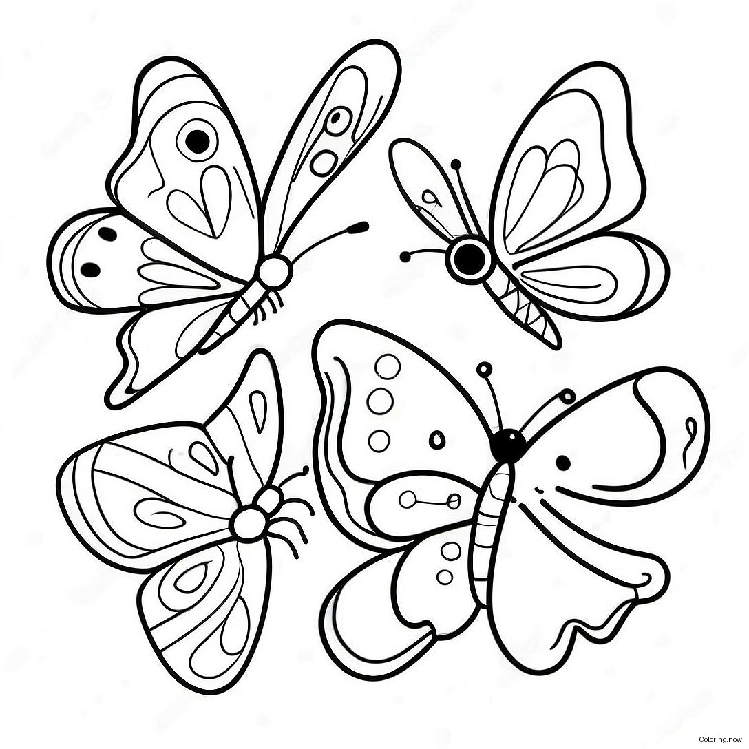 Butterfly Life Cycle Stages Coloring Page 14759 11917