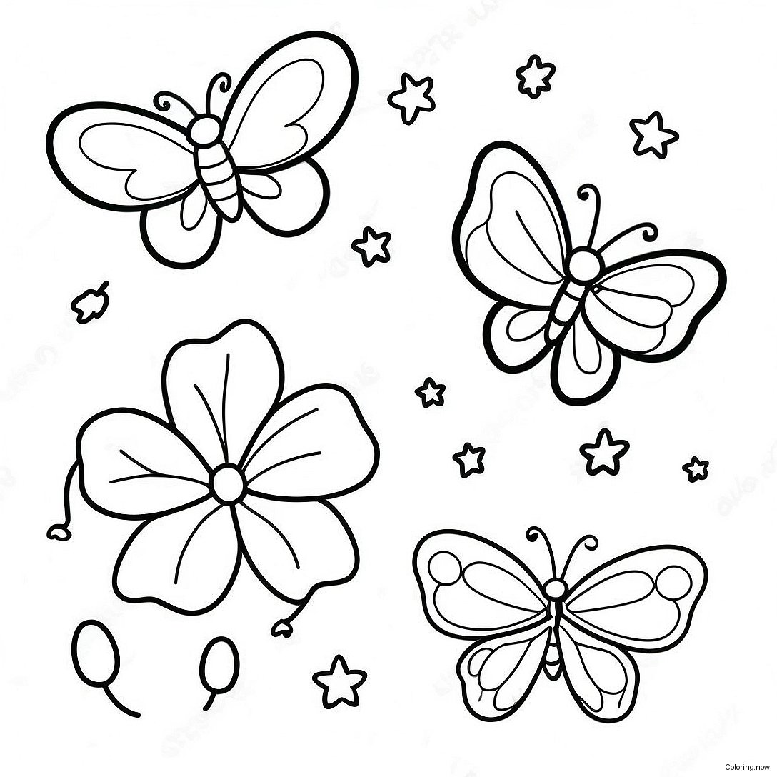 Butterfly Life Cycle Stages Coloring Page 14759 11919