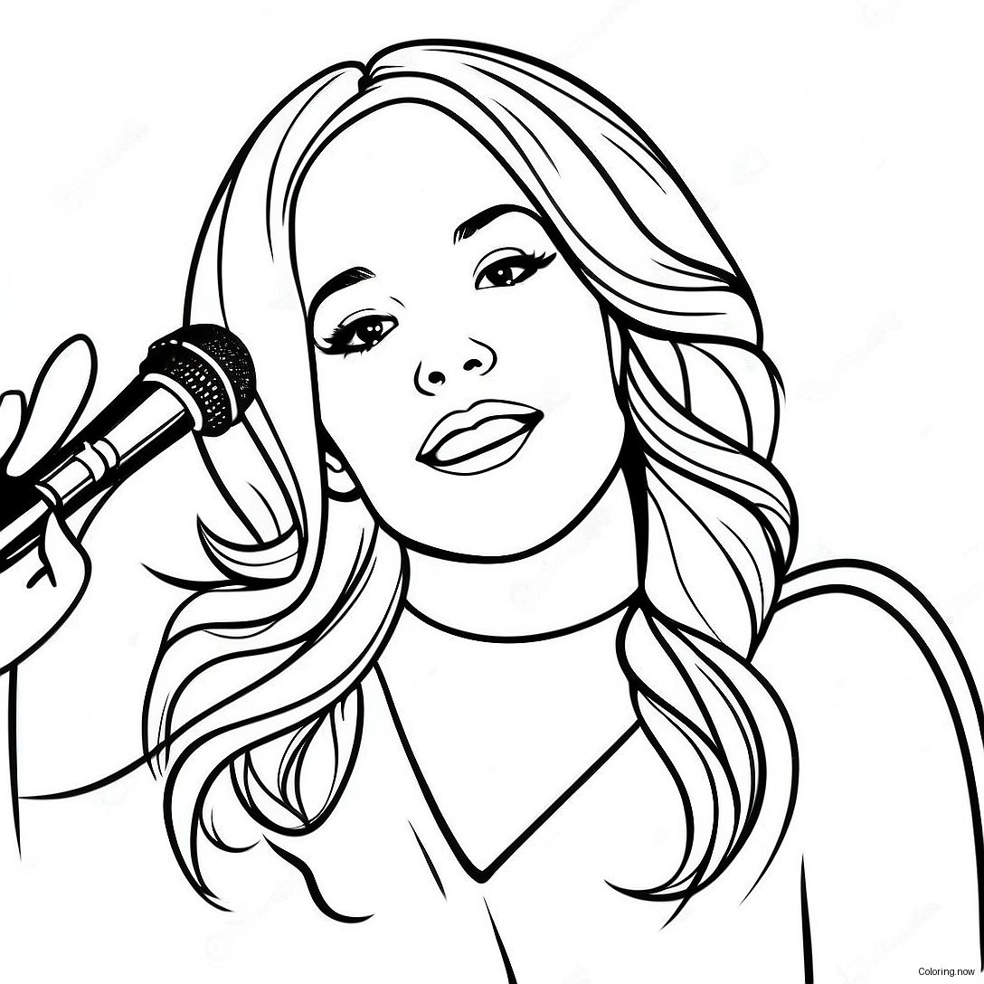 Carrie Underwood Singing On Stage Coloring Page 53214 42473
