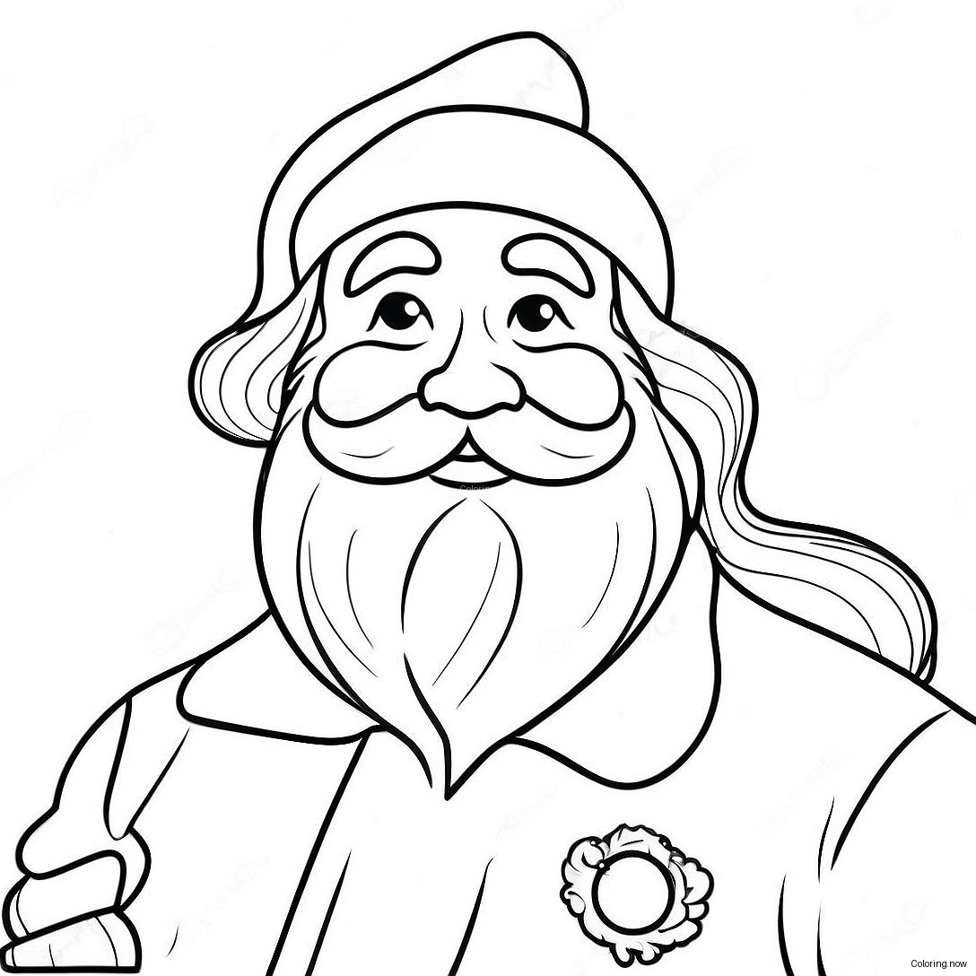 Charming Vintage Santa Claus Coloring Page 10537 8584