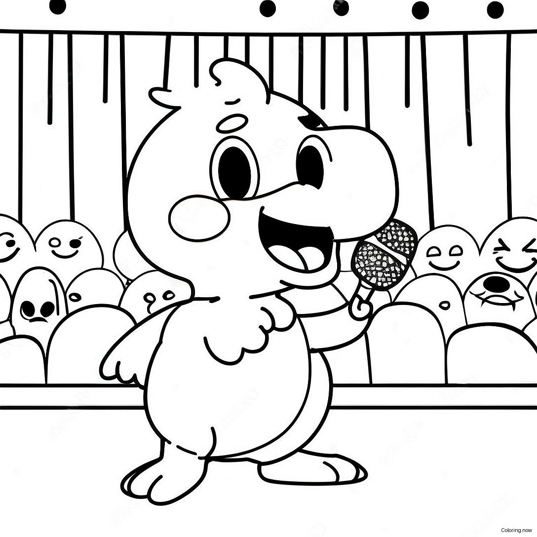 Chica Singing On Stage Coloring Page 8807 7209