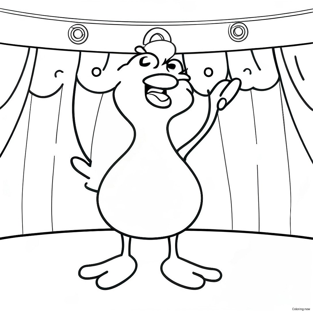 Chica Singing On Stage Coloring Page 8807 7210