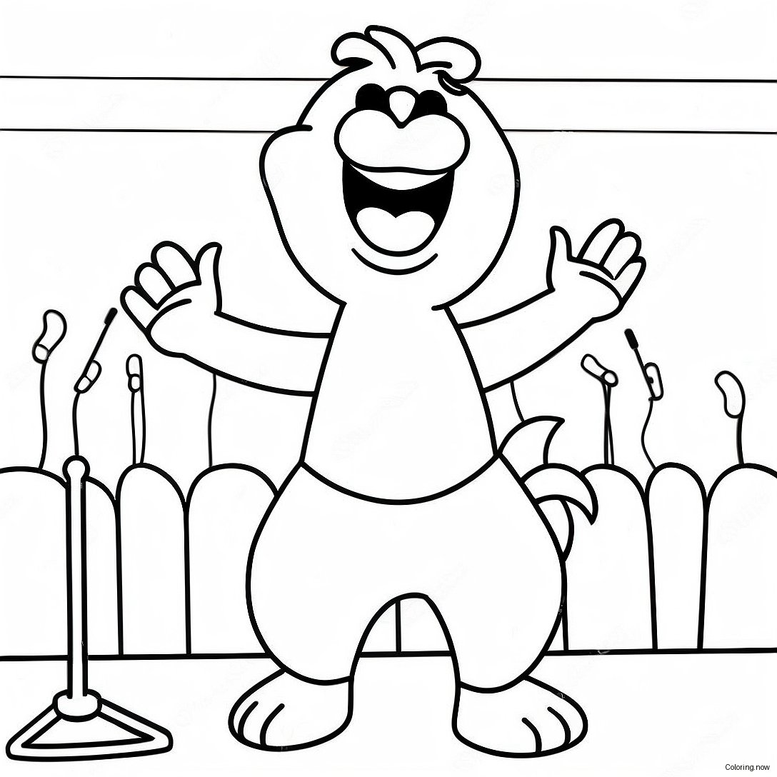 Chica Singing On Stage Coloring Page 8807 7212