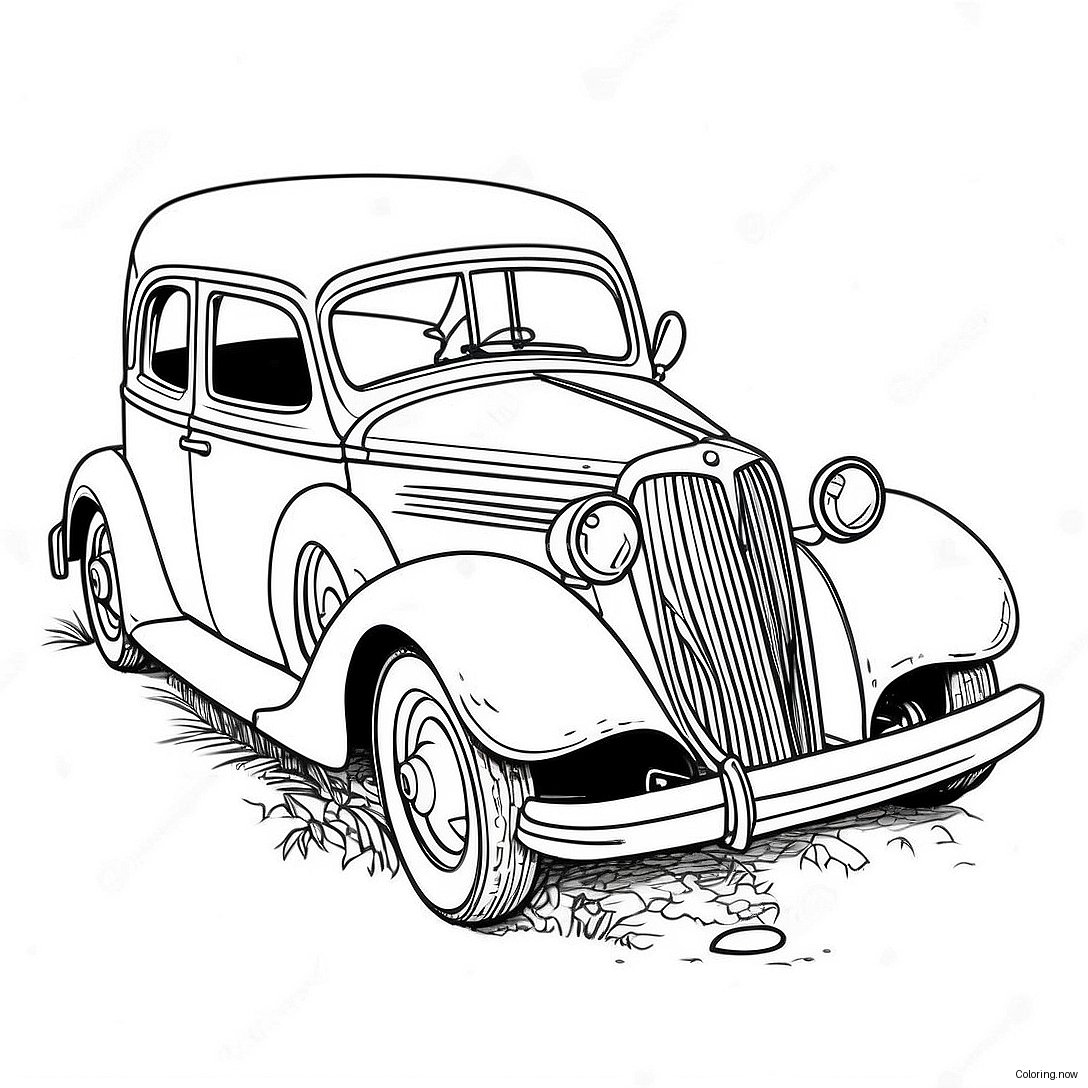Classic Vintage Cars Coloring Page 66403 53245