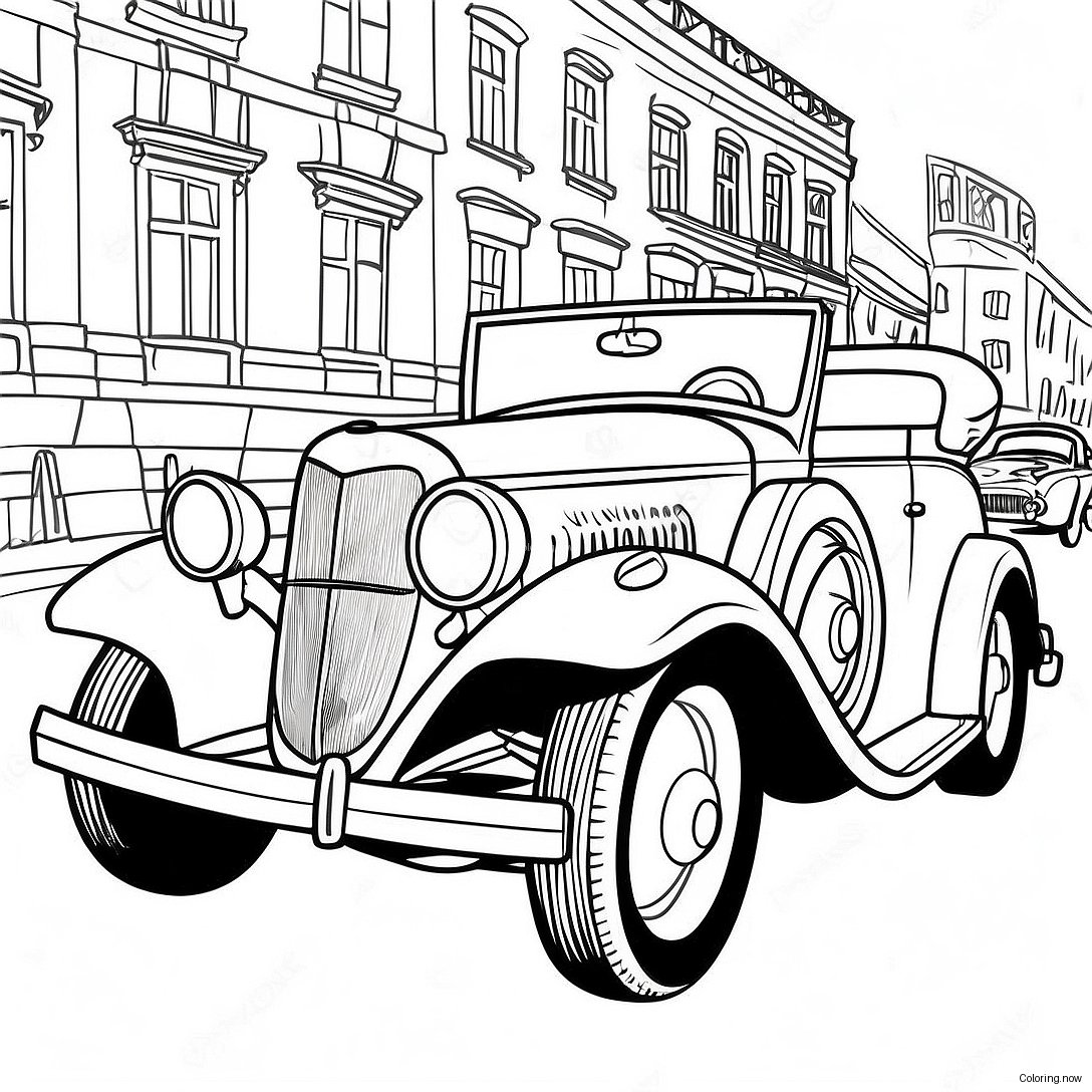 Classic Vintage Cars Coloring Page 66403 53248
