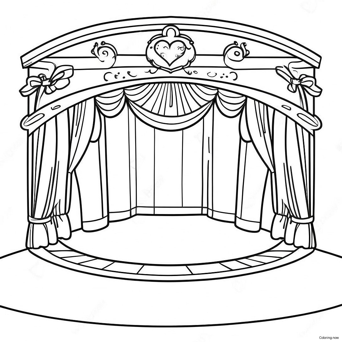 Colorful Theater Stage Coloring Page 24252 19481