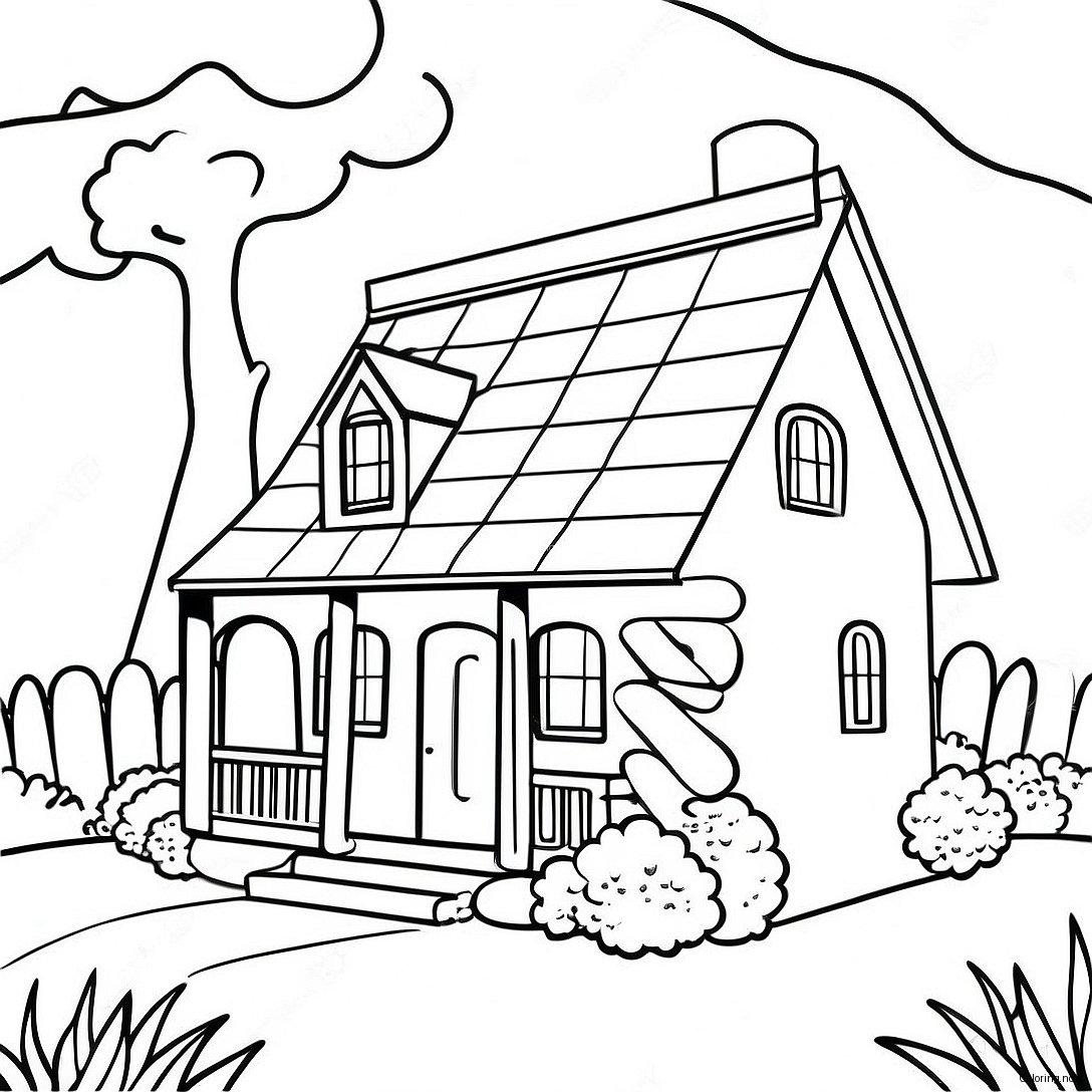 Cottage Coloring Page 69603 55785