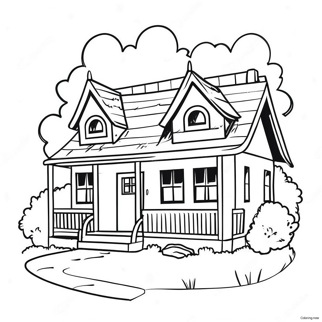 Cottage Coloring Page 69603 55787
