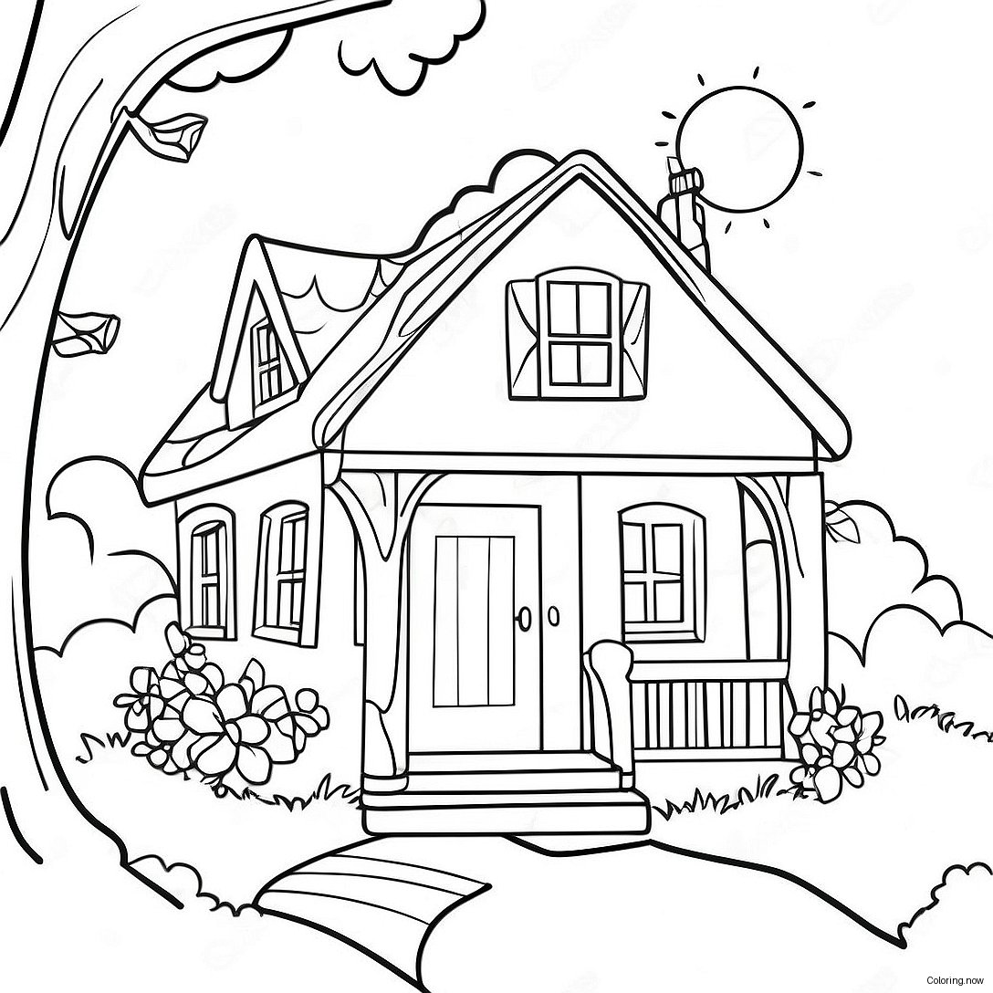Cozy Cottage Coloring Page 142 118