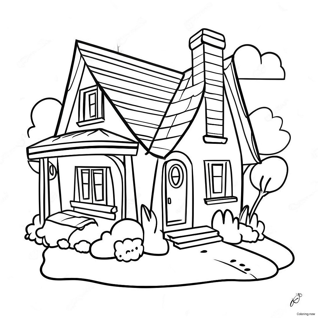 Cozy Cottage Coloring Page 64854 51983