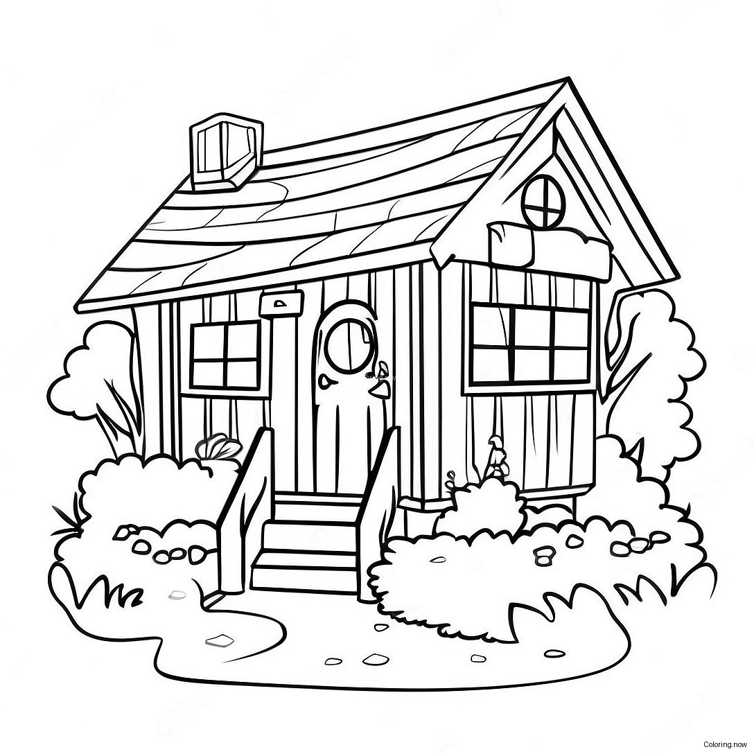 Cozy Cottage Coloring Page 64854 51984