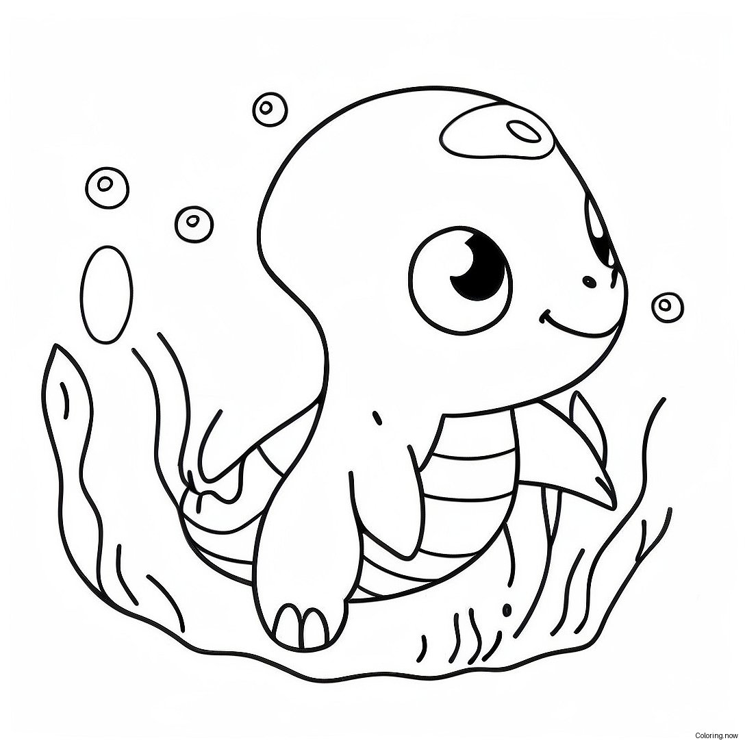Cute Water Type Pokemon Swimming Coloring Page 19662 15829