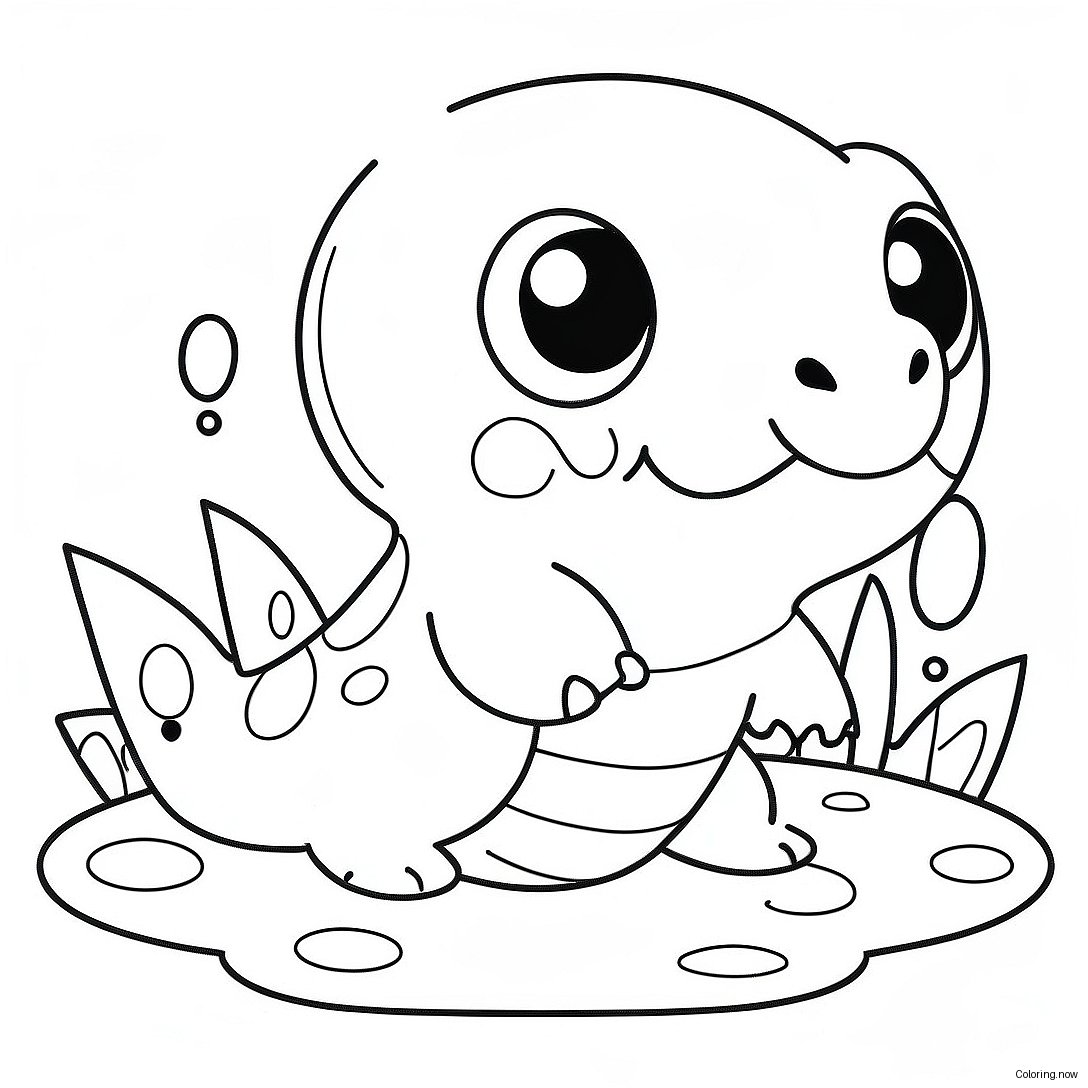 Cute Water Type Pokemon Swimming Coloring Page 19662 15832