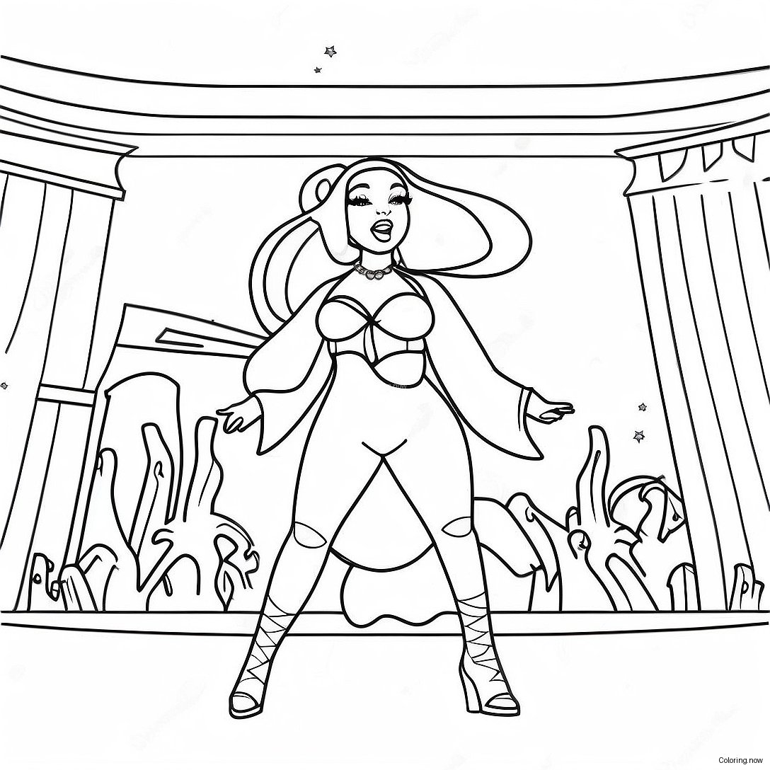 Doja Cat Performing On Stage Coloring Page 66064 52979