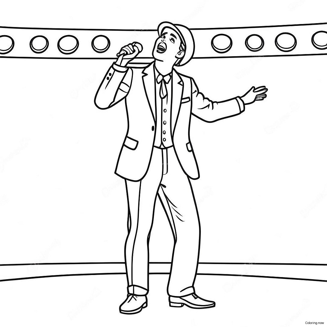 Famous Singer Performing On Stage Coloring Page 2947 2396