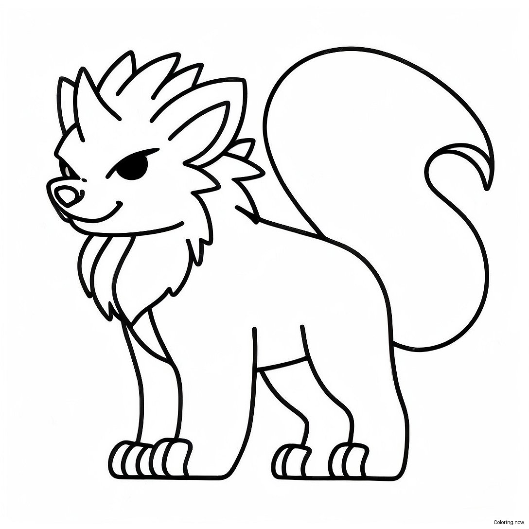 Fire Type Arcanine Coloring Page 73923 59222