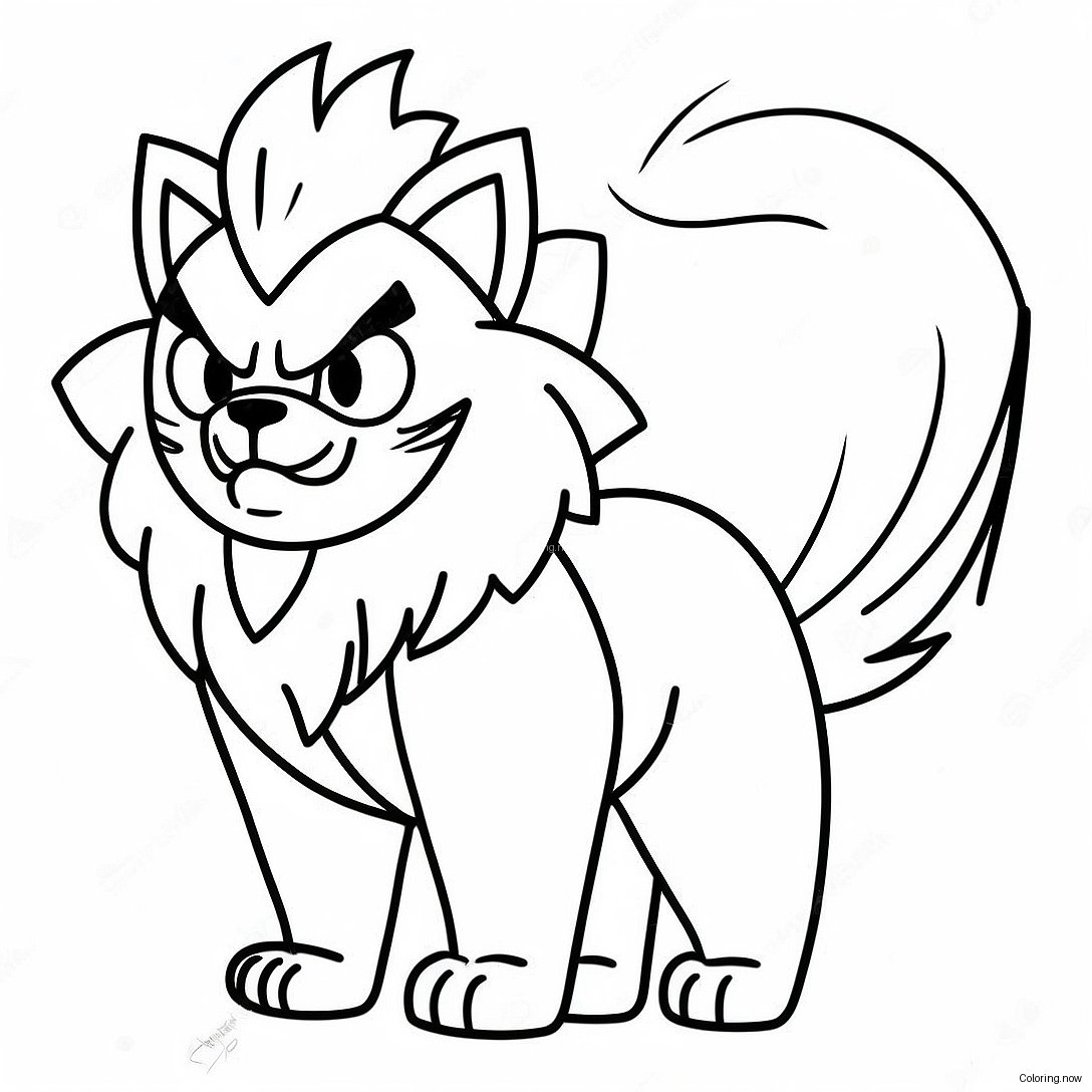Fire Type Arcanine Coloring Page 73923 59223
