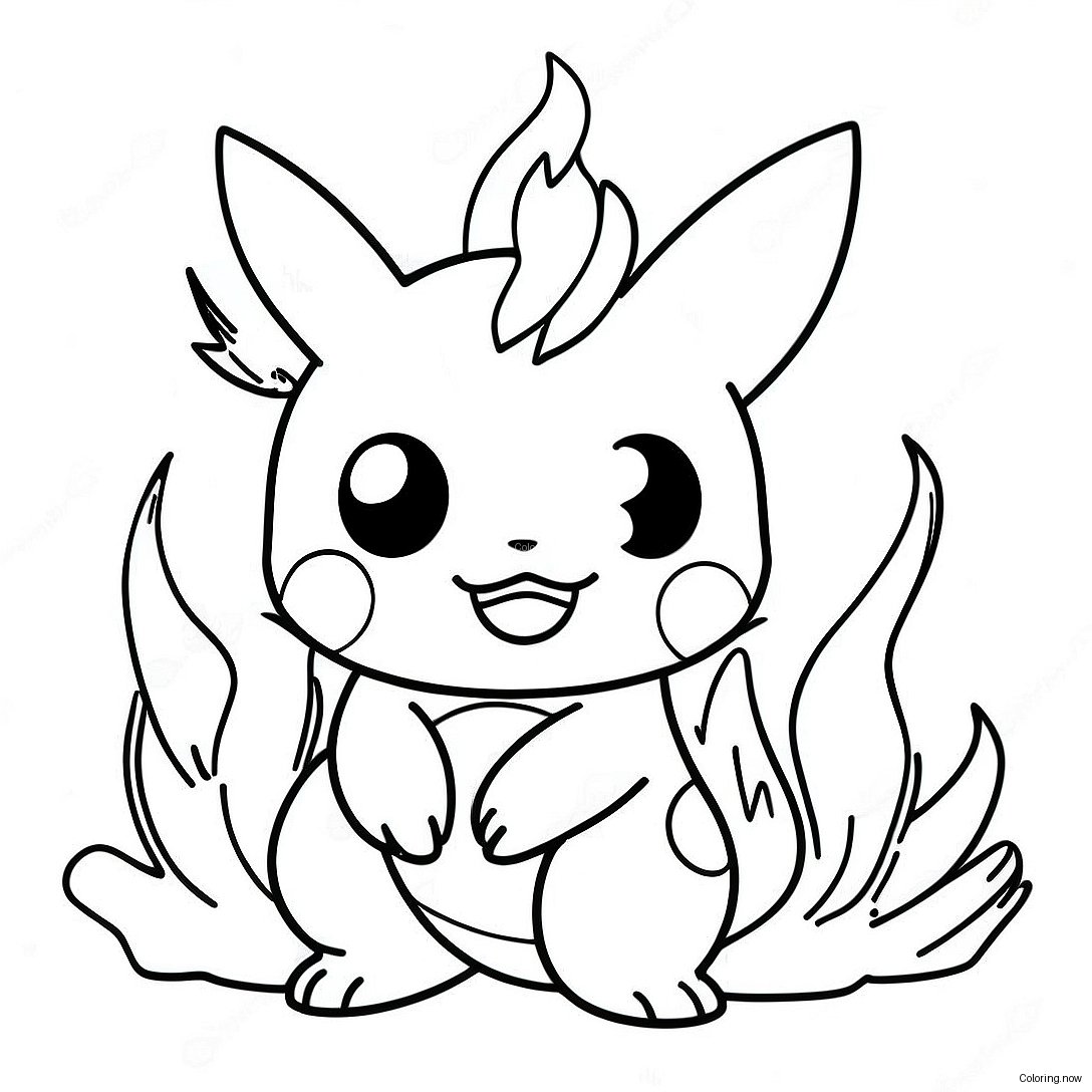 Fire Type Pokemon Coloring Page 39403 31494