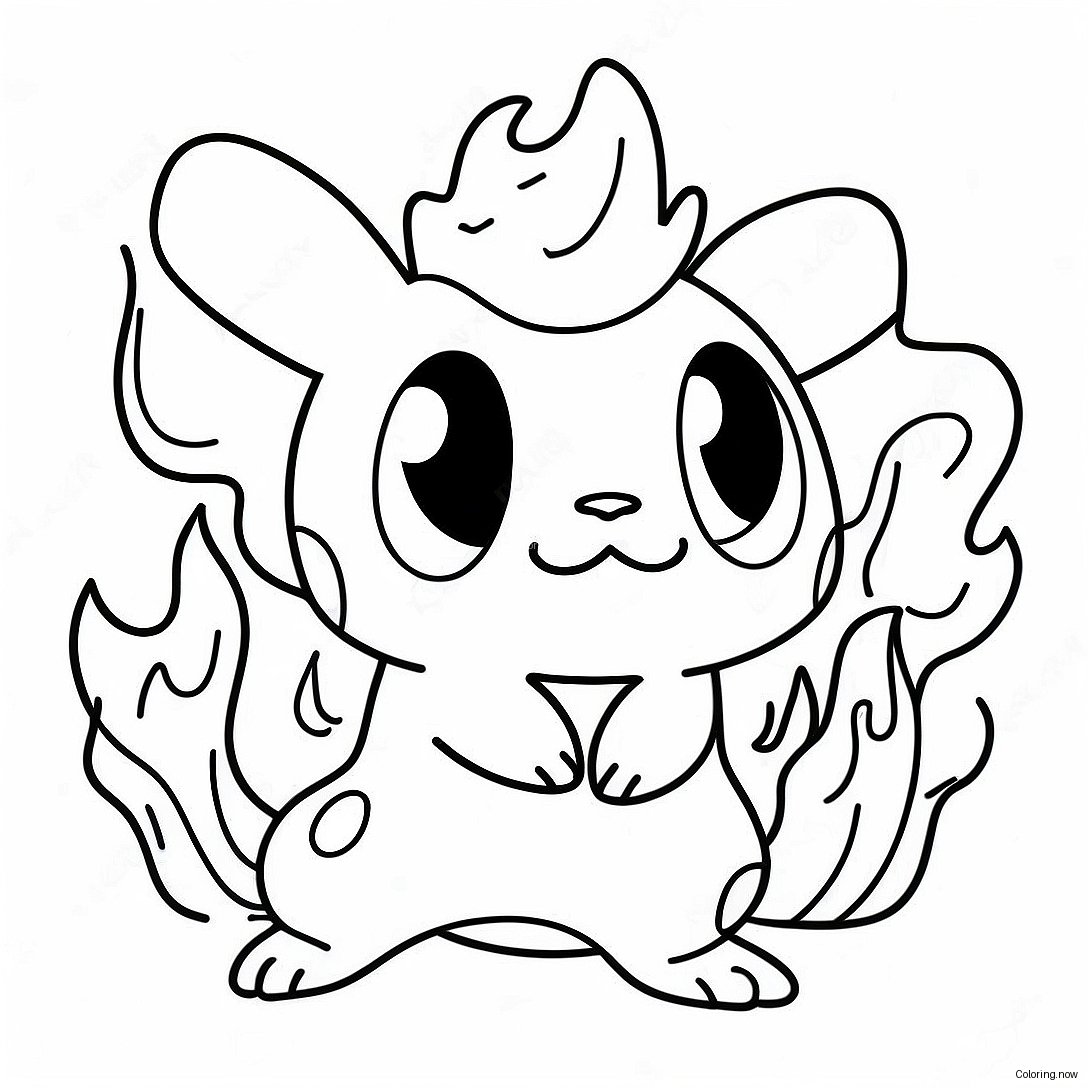 Fire Type Pokemon Coloring Page 39403 31495