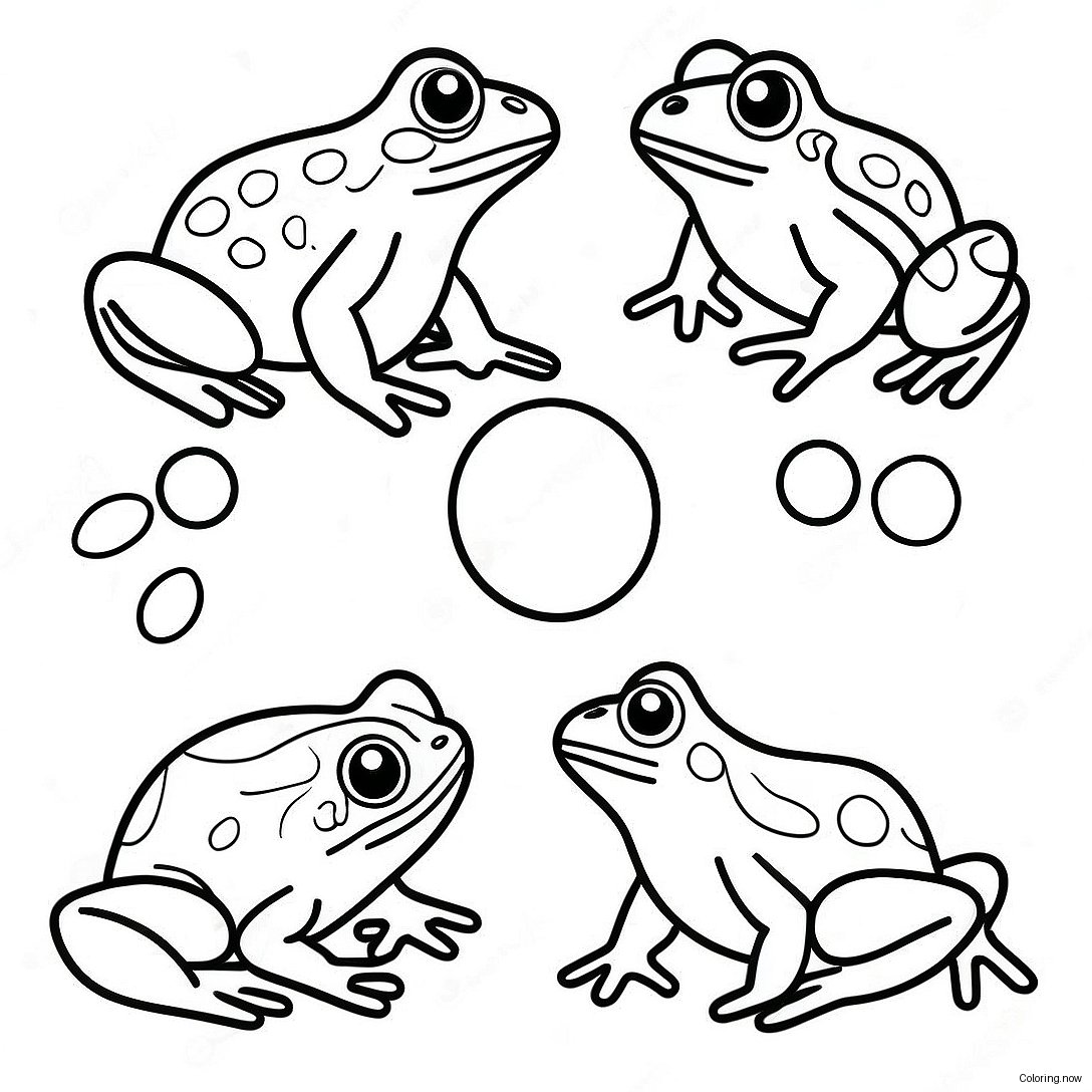 Frog Life Cycle Stages Coloring Page 70213 56278