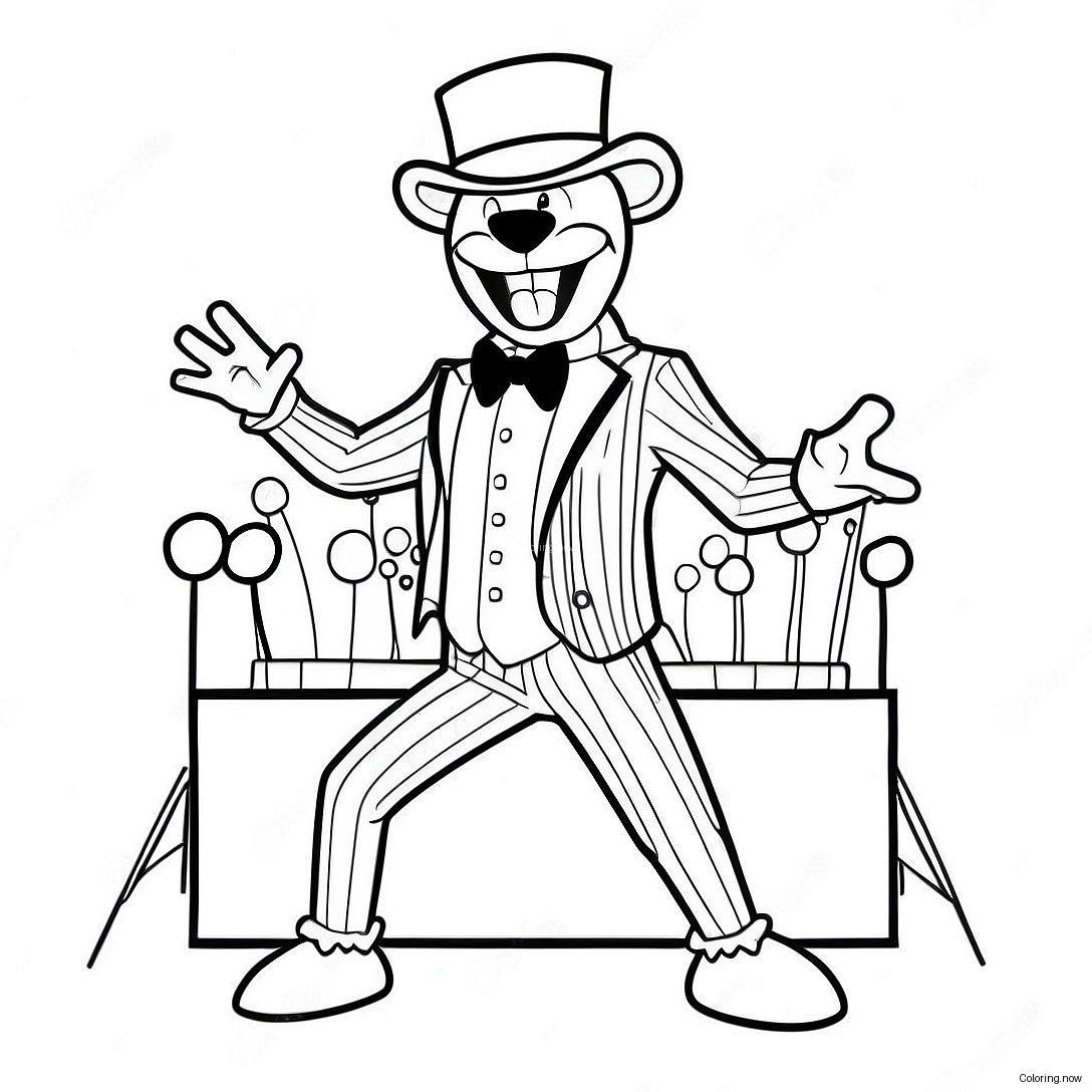 Glamrock Freddy In A Colorful Stage Performance Coloring Page 17150 13830