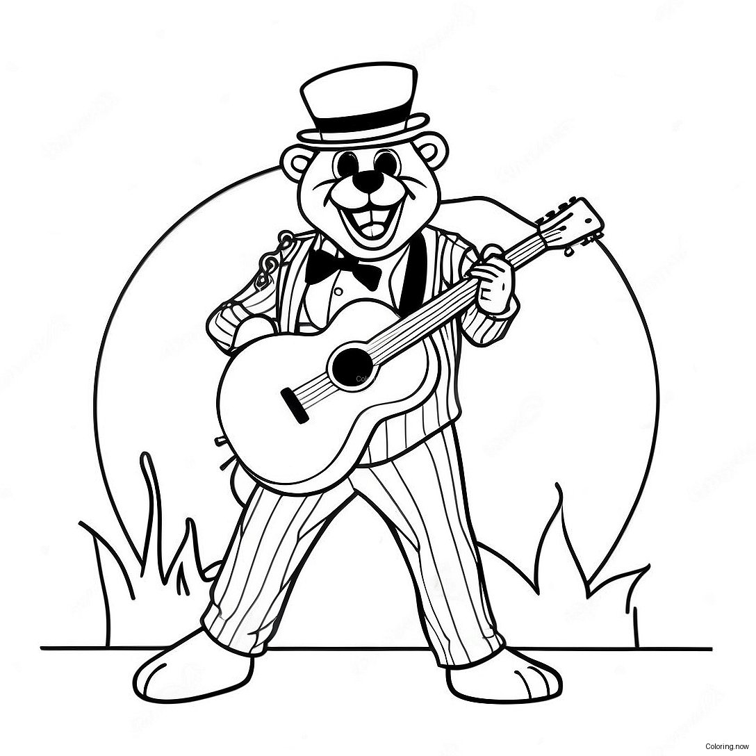 Glamrock Freddy In A Colorful Stage Performance Coloring Page 17150 13831