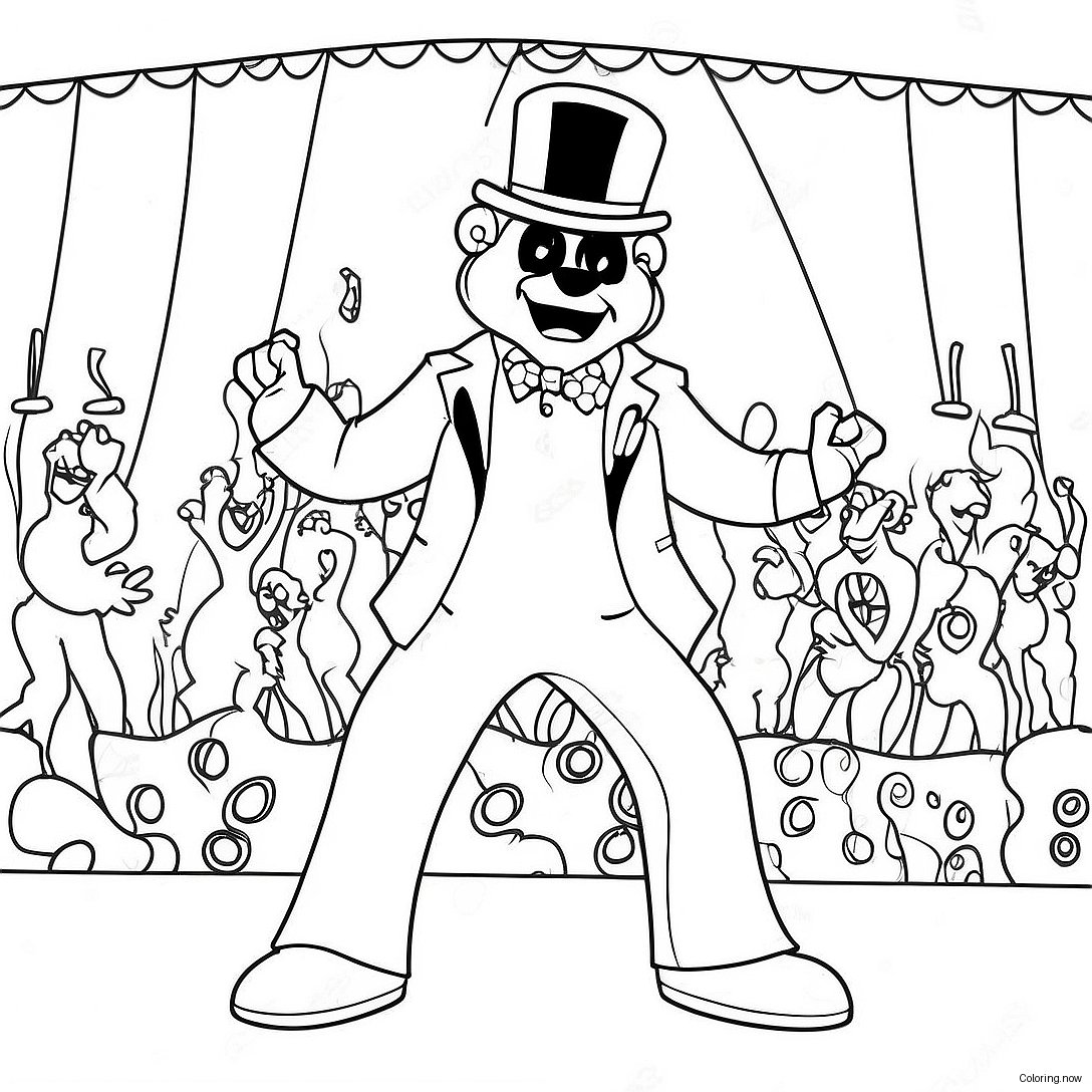 Glamrock Freddy In A Colorful Stage Performance Coloring Page 17150 13832