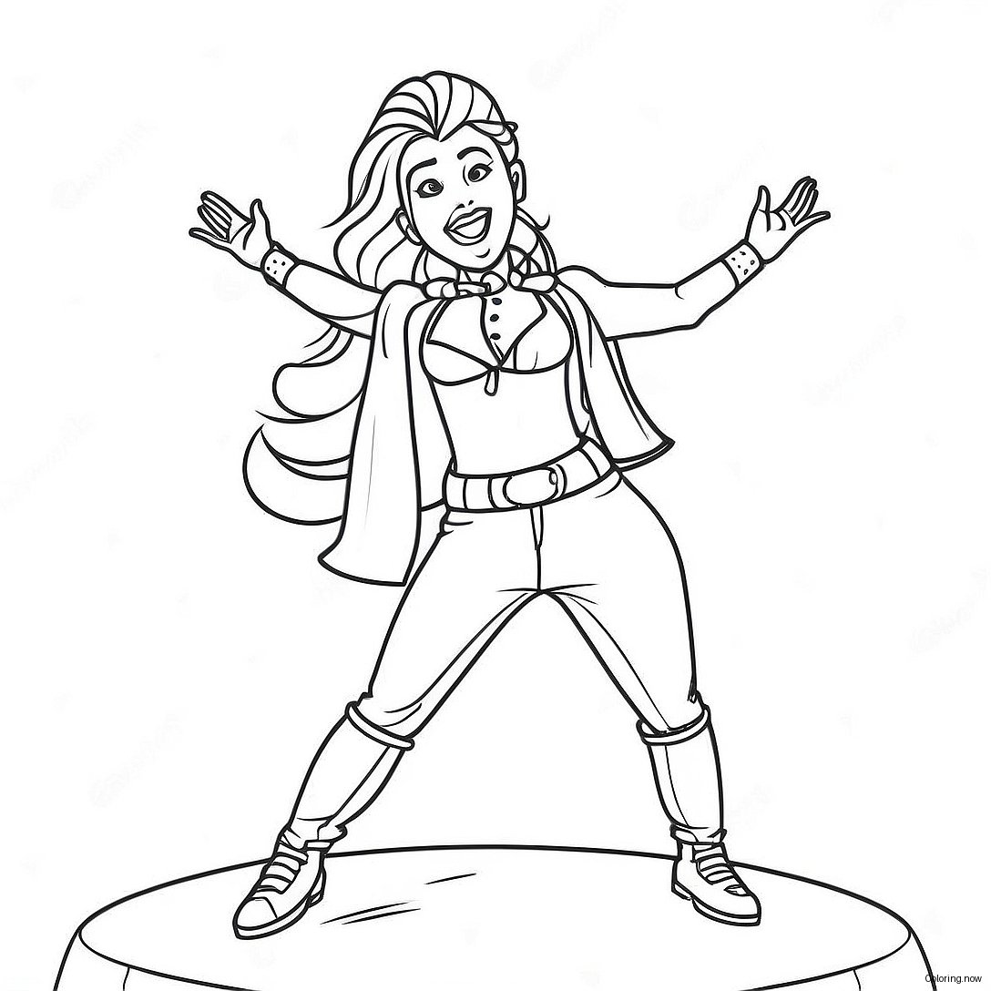 Ice Spice Performing On Stage Coloring Page 12847 10406