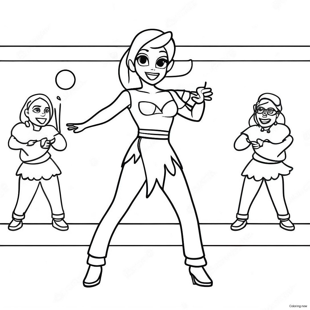 Ice Spice Performing On Stage Coloring Page 12847 10408