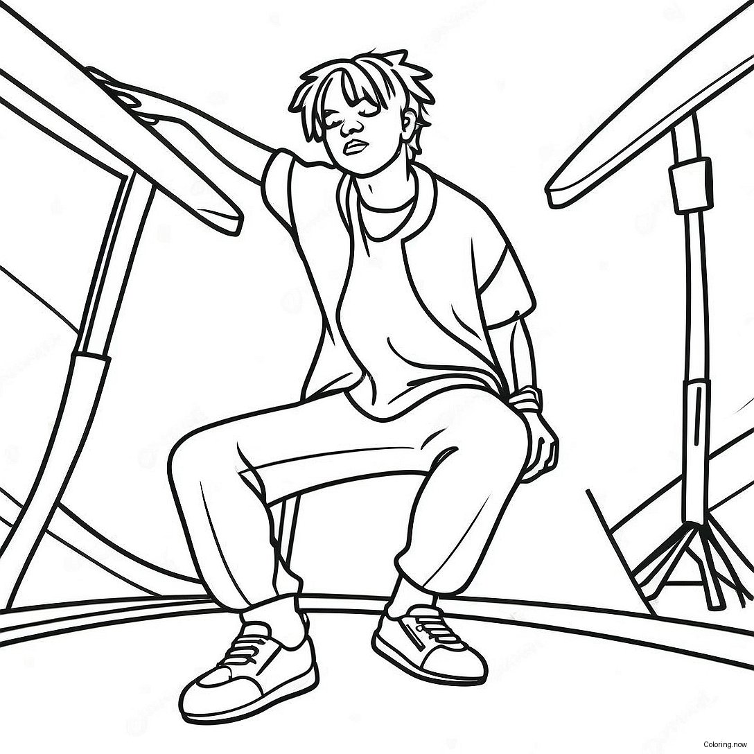 Juice Wrld Performing On Stage Coloring Page 9867 8048