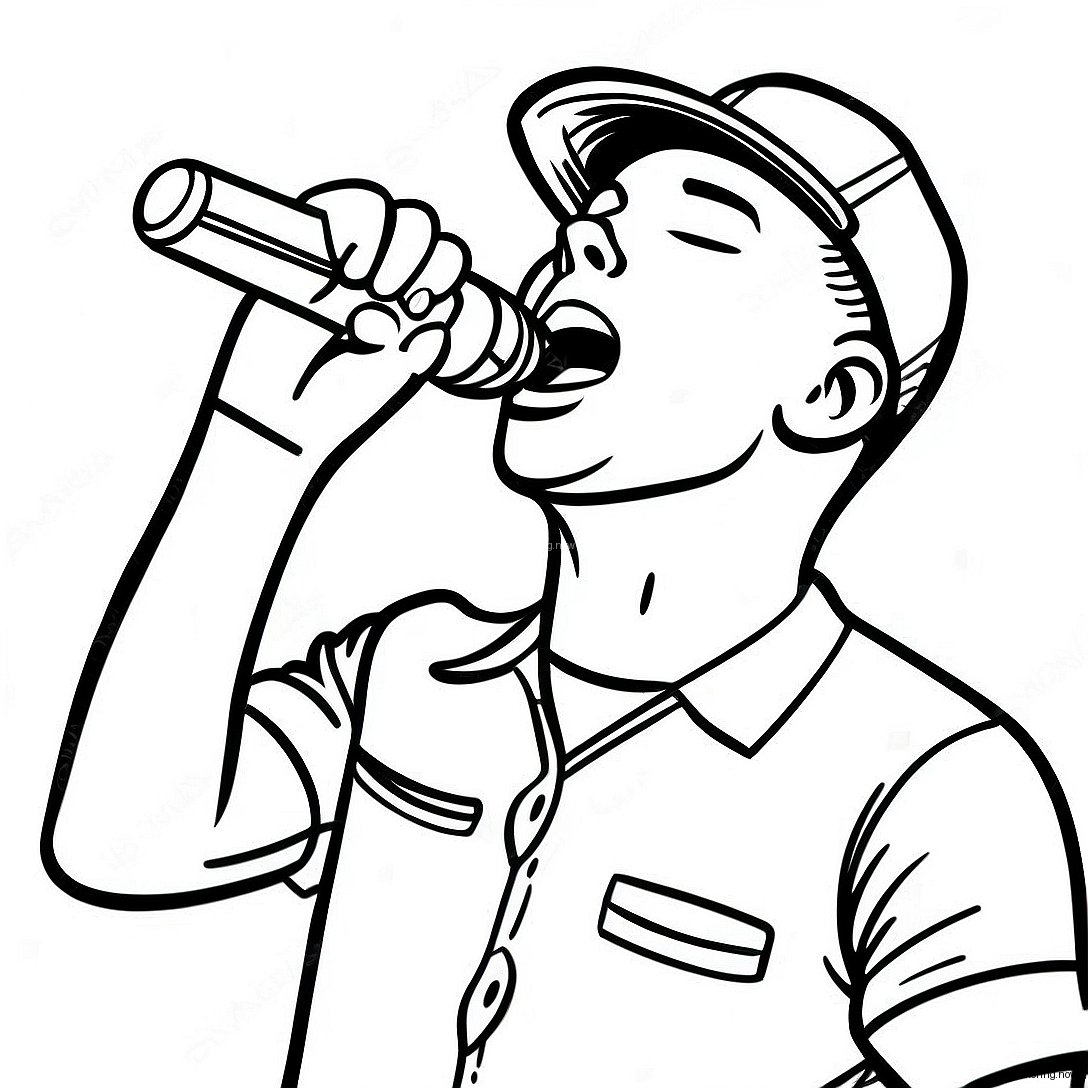 Kane Brown Singing On Stage Coloring Page 50584 40377
