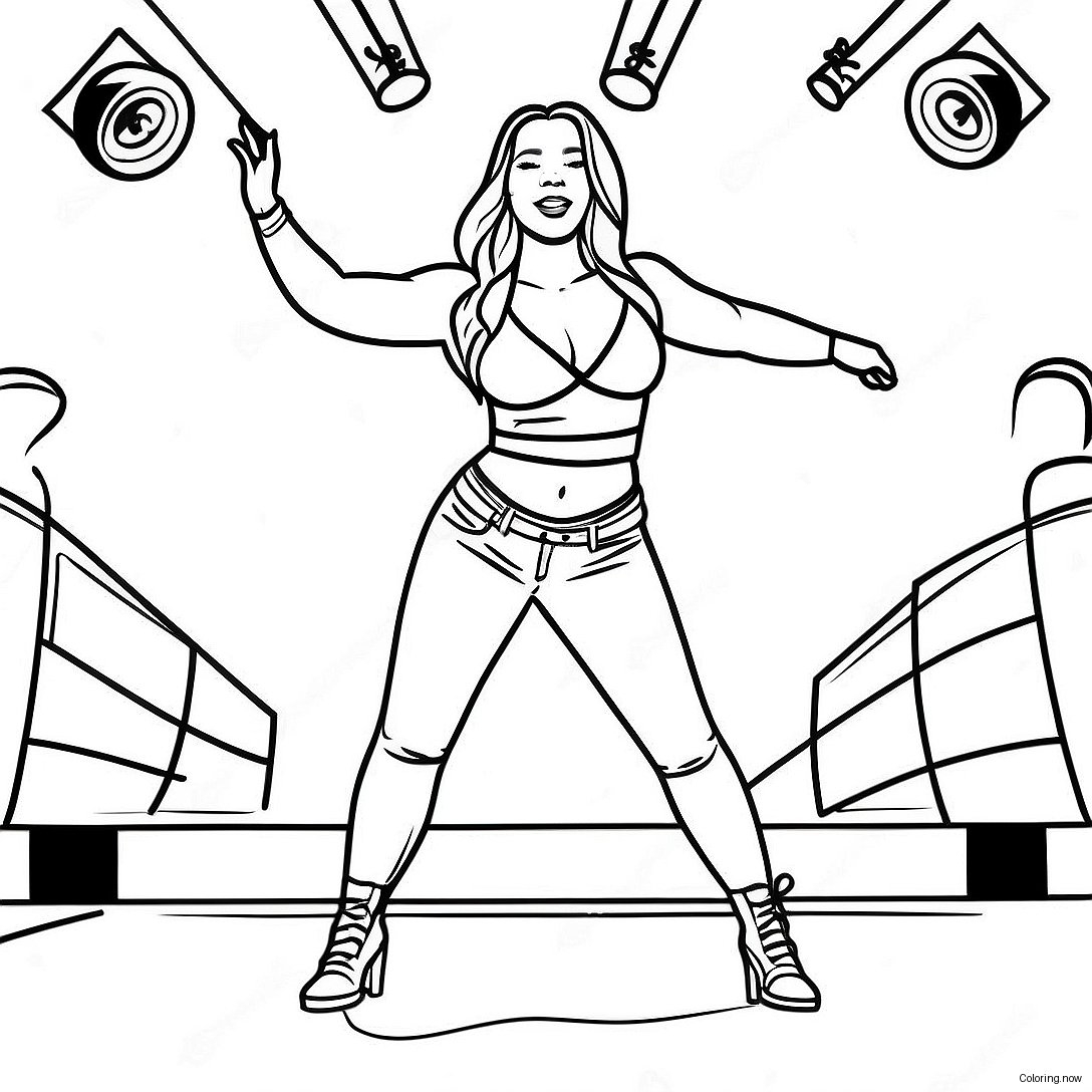 Karol G Performing On Stage Coloring Page 2937 2389