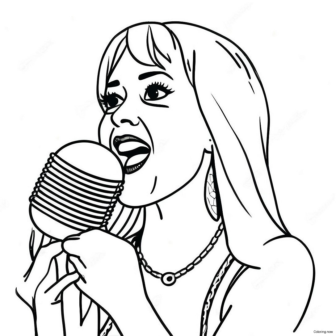 Katy Perry Singing On Stage Coloring Page 42024 33566