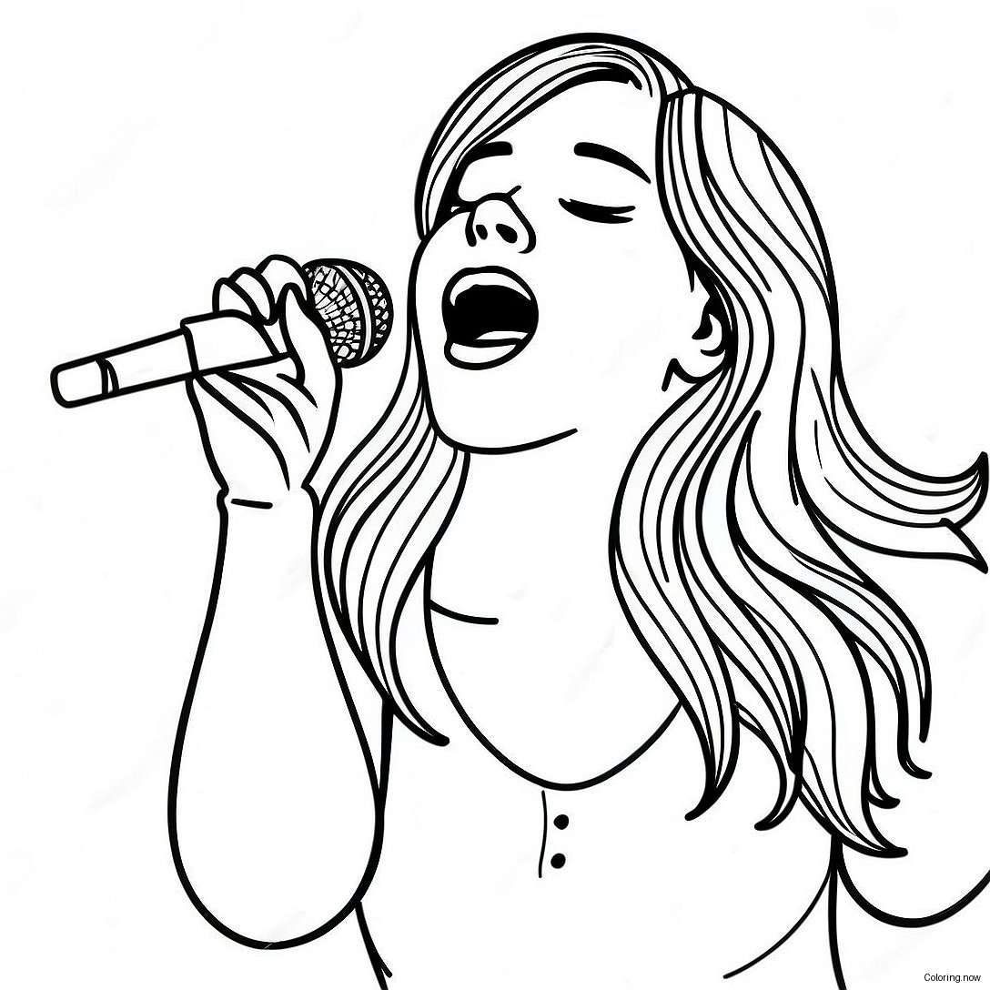 Lainey Wilson Singing On Stage Coloring Page 34514 27621