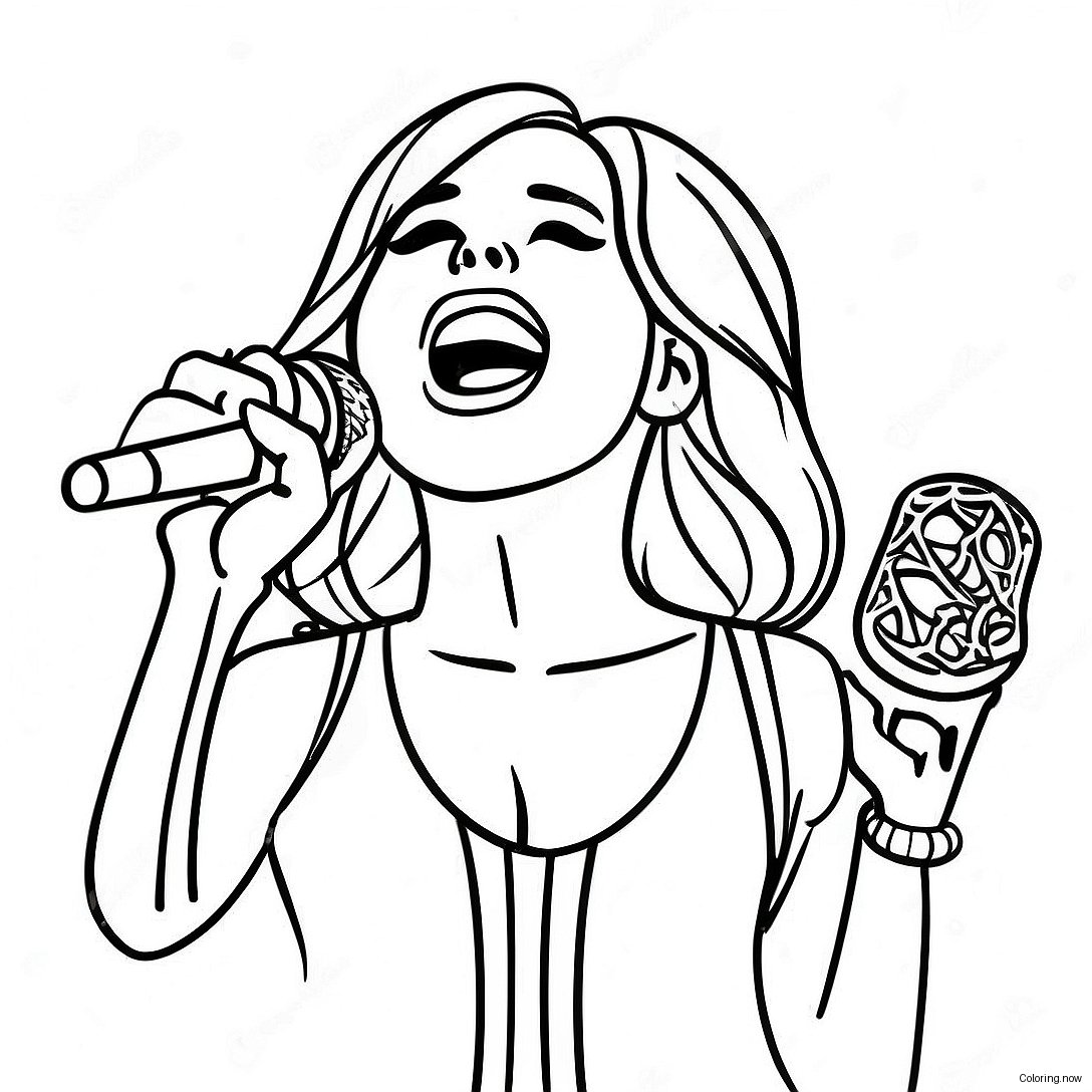 Lainey Wilson Singing On Stage Coloring Page 34514 27622
