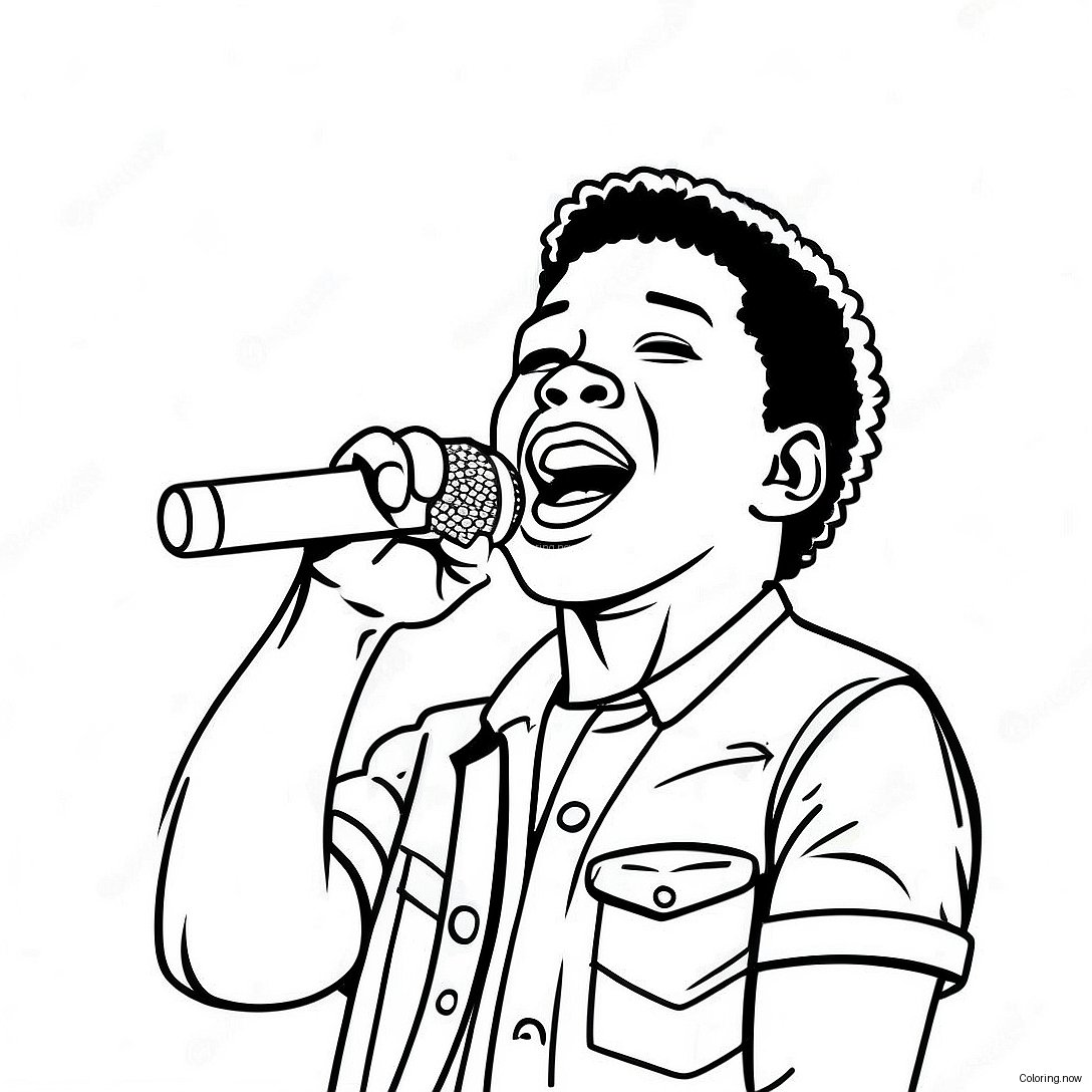 Lil Baby Singing On Stage Coloring Page 24292 19512