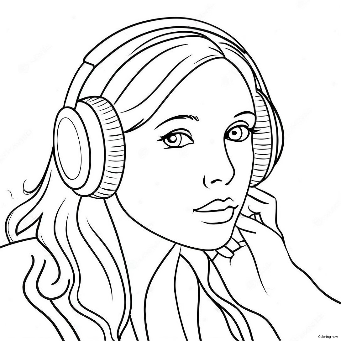 Listening Coloring Page 35073 28074