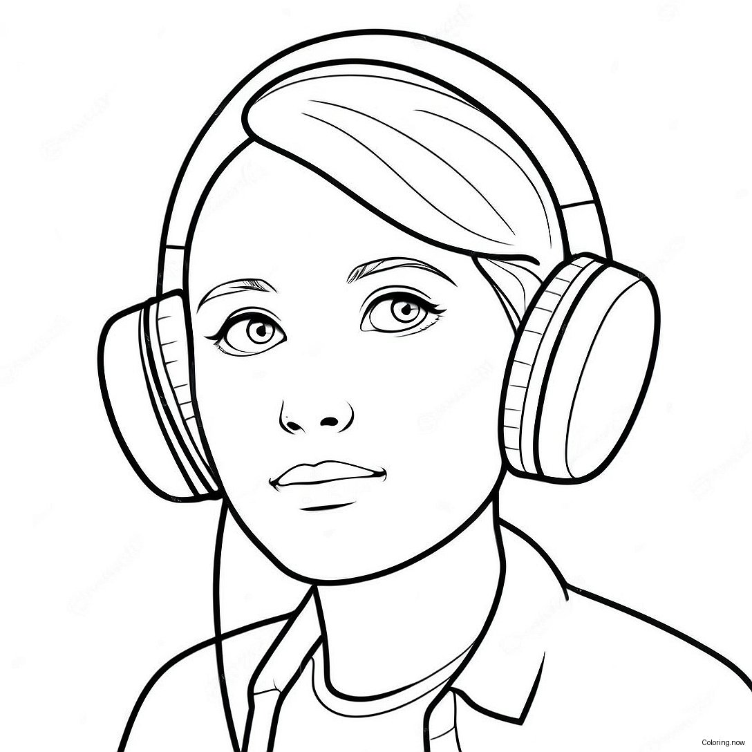 Listening Coloring Page 35073 28075