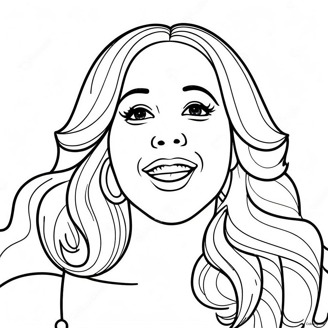 Mariah Carey Singing On Stage Coloring Page 38944 31148