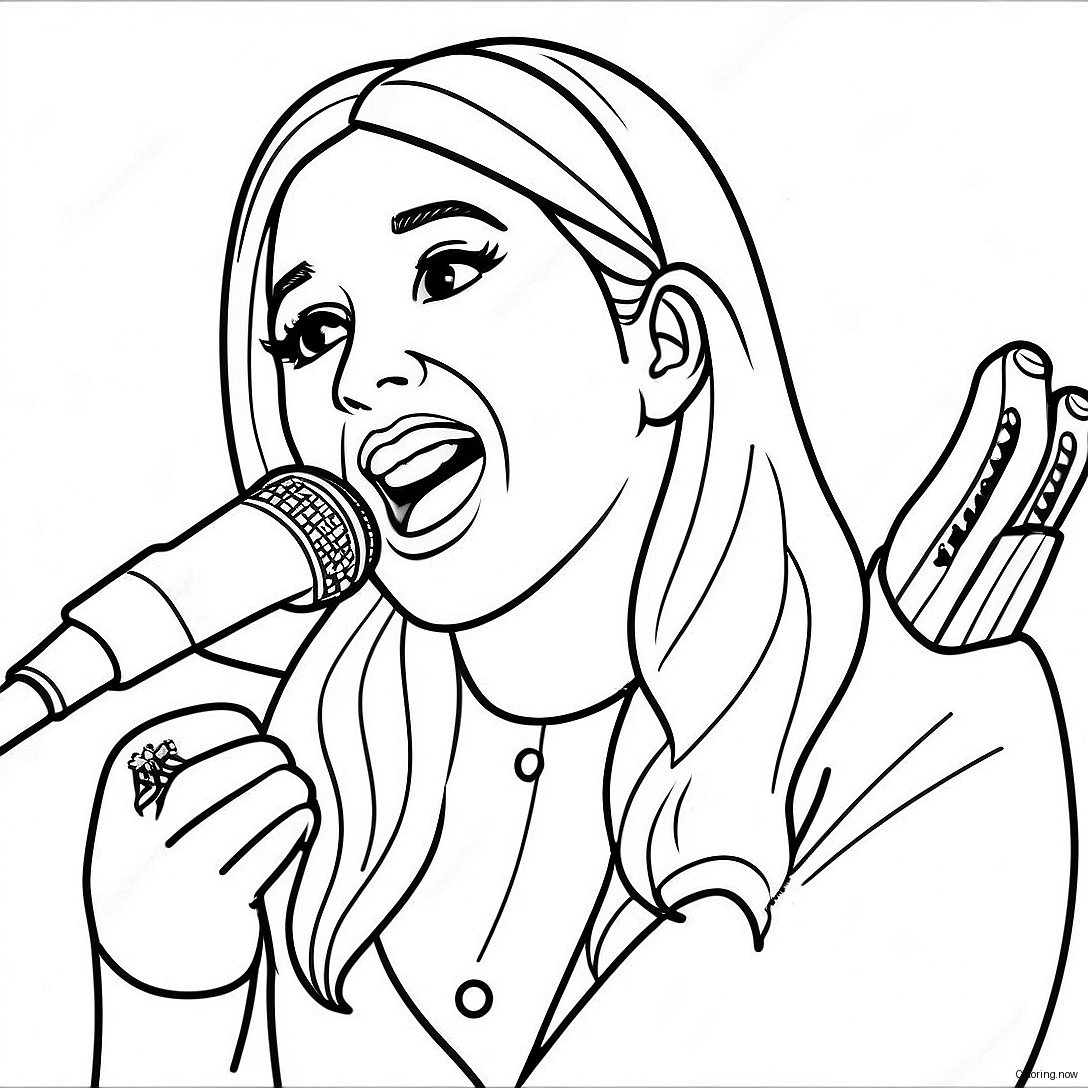Meghan Trainor Singing On Stage Coloring Page 70124 56212