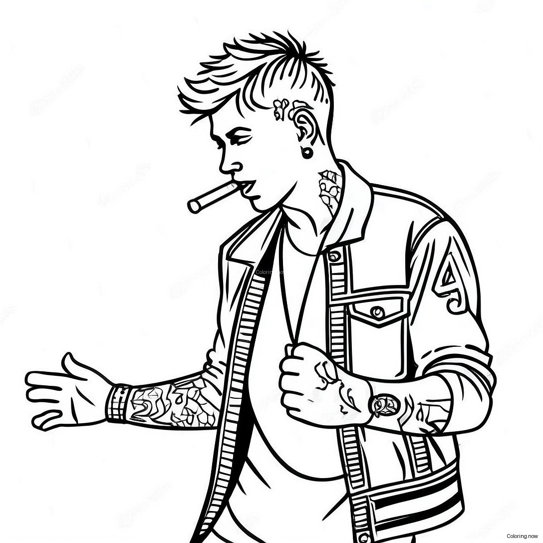 Mgk Performing On Stage Coloring Page 65134 52205