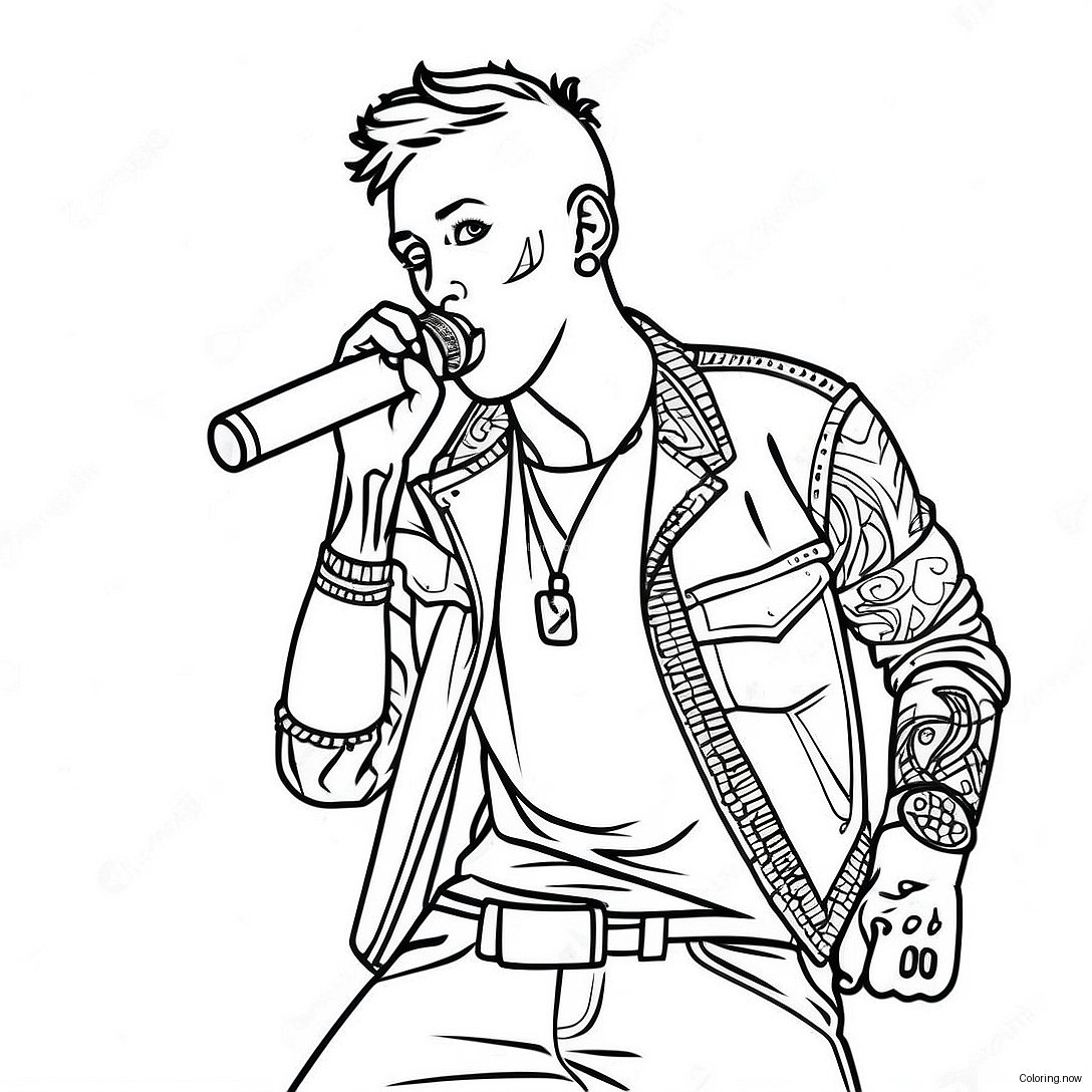Mgk Performing On Stage Coloring Page 65134 52206