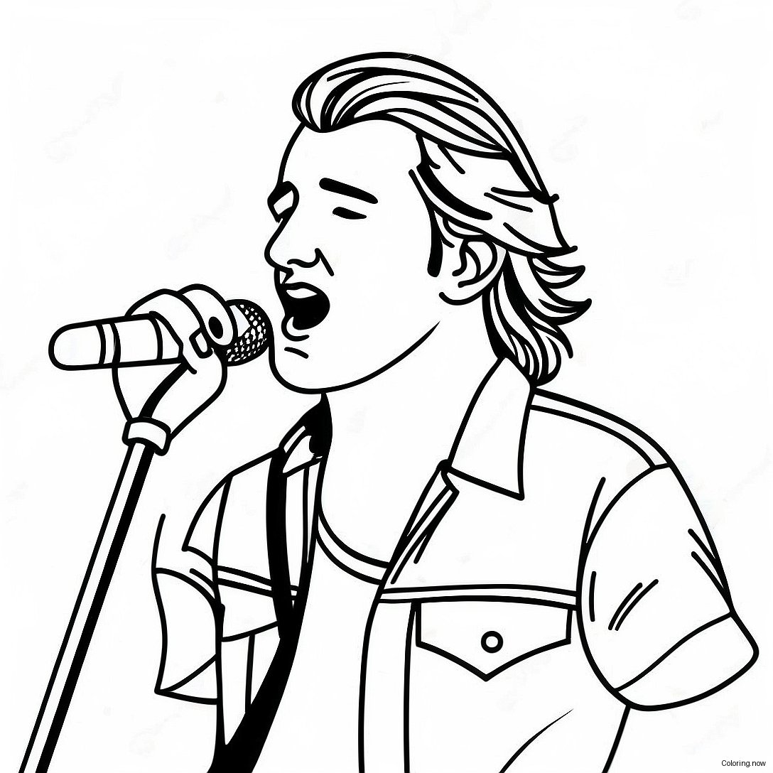 Morgan Wallen Singing On Stage Coloring Page 5737 4692