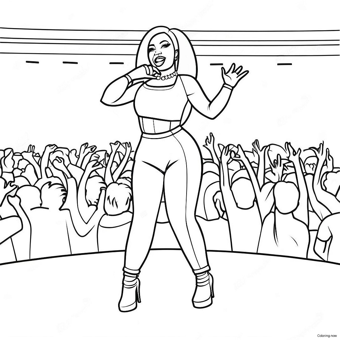 Nicki Minaj Performing On Stage Coloring Page 18160 14630